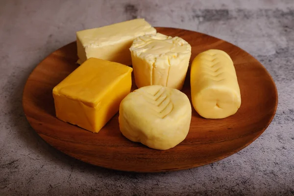 Różne Rodzaje Masła — Zdjęcie stockowe