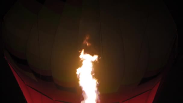 Gaz Jet Ocağından Çıkan Yangın Açık Hava Aerostat Festivali Sırasında — Stok video