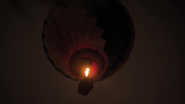 Nizhny Novgorod Russia Ocak 2020 Kış Havacılık Festivali Geceleri Karanlık — Stok video