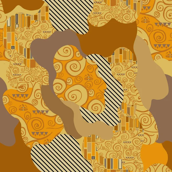 Modello senza soluzione di continuità astratto Klimt — Vettoriale Stock