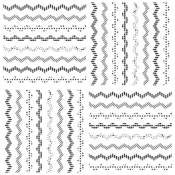 Naadloos zigzagpatroon met textuur — Stockvector