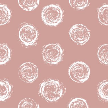 Abstract geometric seamless pattern with texture circles