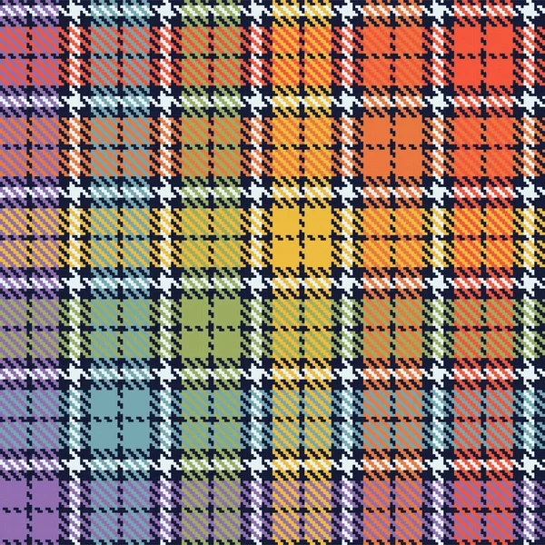Rainbow lgbt colors tartan style seamless pattern — Vettoriale Stock
