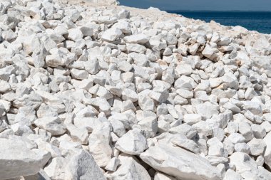 Yunanistan 'ın Thassos kentindeki Marble Plajı