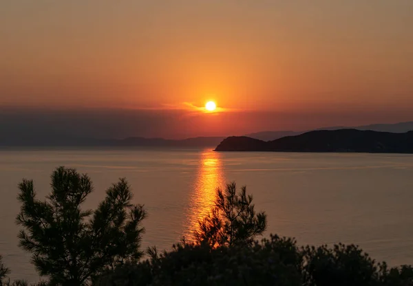 Красивый Закат Тассосе Греция — стоковое фото