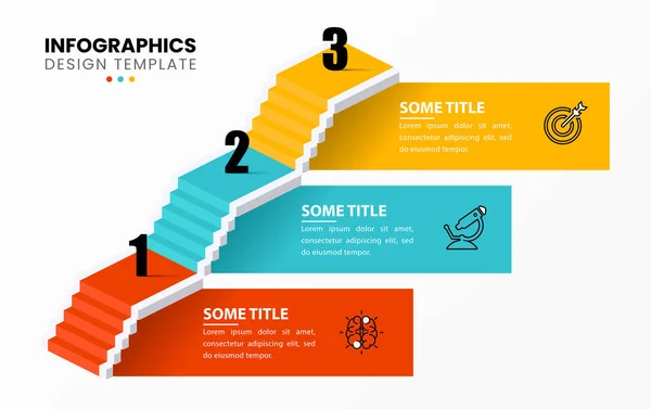 Modèle Conception Infographie Concept Créatif Étapes Peut Être Utilisé Pour — Image vectorielle