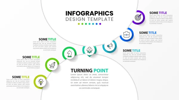 Plantilla Diseño Infográfico Concepto Creativo Con Pasos Puede Utilizar Para — Vector de stock