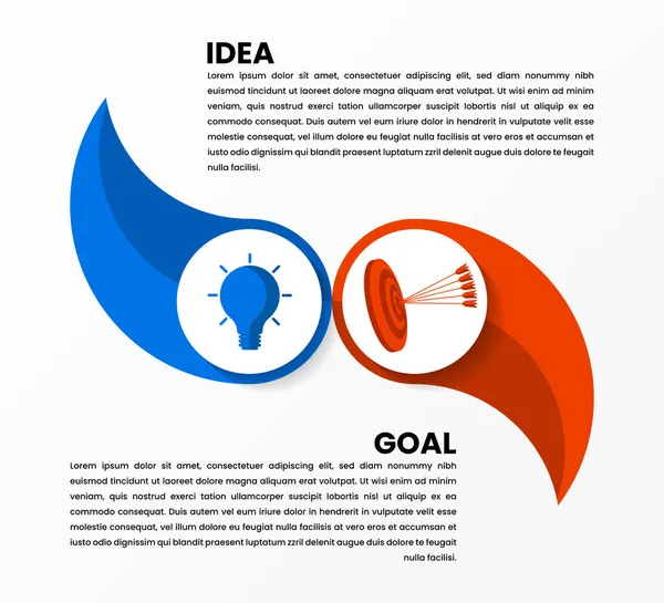 Infographic设计模板 有两个步骤的创意概念 可用于工作流布局 网页设计 矢量说明 — 图库矢量图片