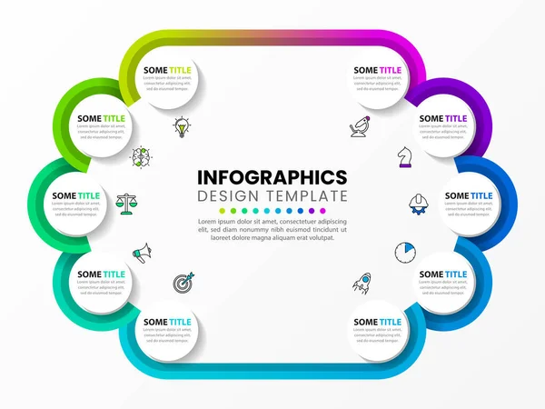 Plantilla Diseño Infográfico Concepto Creativo Con Pasos Puede Utilizar Para — Vector de stock