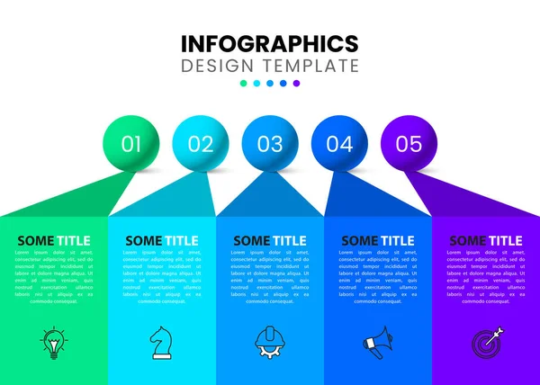 Infographic Design Εικονίδια Και Επιλογές Βήματα Μπορεί Χρησιμοποιηθεί Για Διάταξη — Διανυσματικό Αρχείο