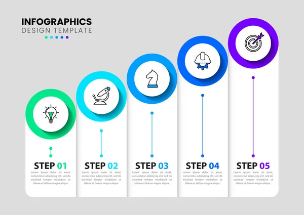 Infographic Template Icons Options Steps Stairs Can Used Workflow Layout — стоковый вектор