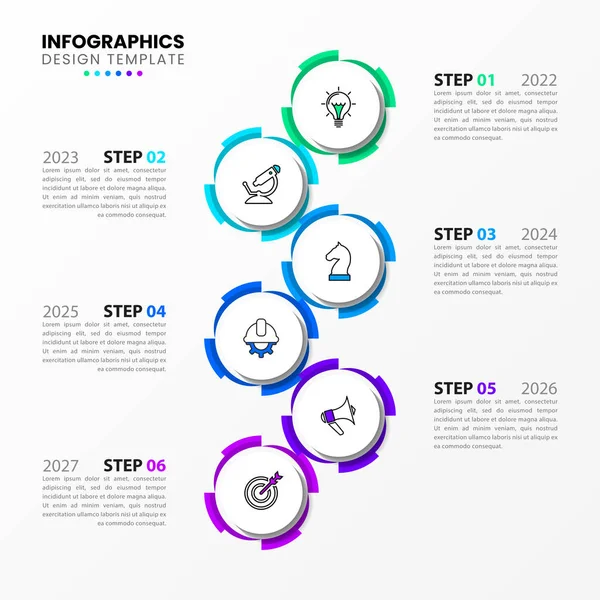 Infographic Template Icons Options Steps Connected Gears Can Used Workflow — Stockvector