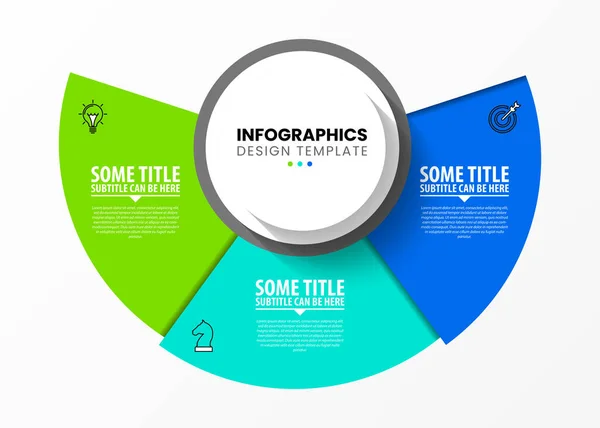 Modèle Infographie Avec Des Icônes Options Étapes Peut Être Utilisé — Image vectorielle