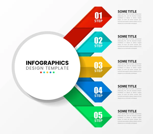 Infografische Template Met Pictogrammen Opties Stappen Kan Gebruikt Worden Voor — Stockvector