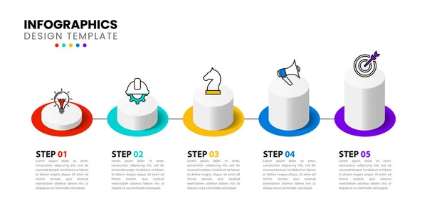 Infographic Template Icons Options Steps Can Used Workflow Layout Diagram — Stock Vector