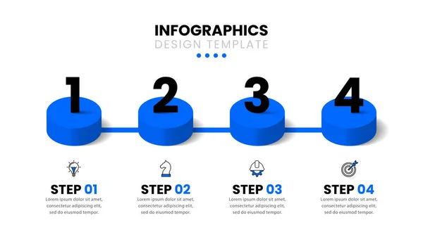 Infographic Template Icons Options Steps Columns Can Used Workflow Layout — Stock Vector