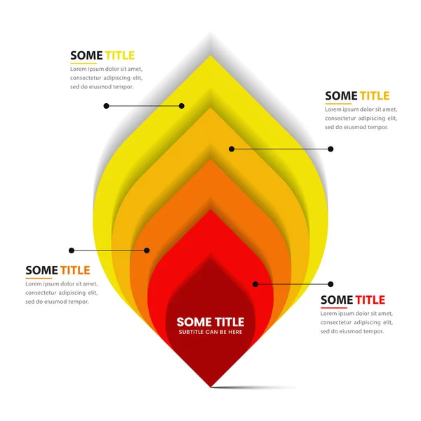 Infografik Vorlage Mit Optionen Oder Schritten Flamme Kann Für Workflow — Stockvektor