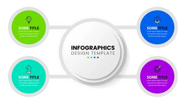 Infographic Template Εικονίδια Και Επιλογές Βήματα Κύκλος Μπορεί Χρησιμοποιηθεί Για — Διανυσματικό Αρχείο