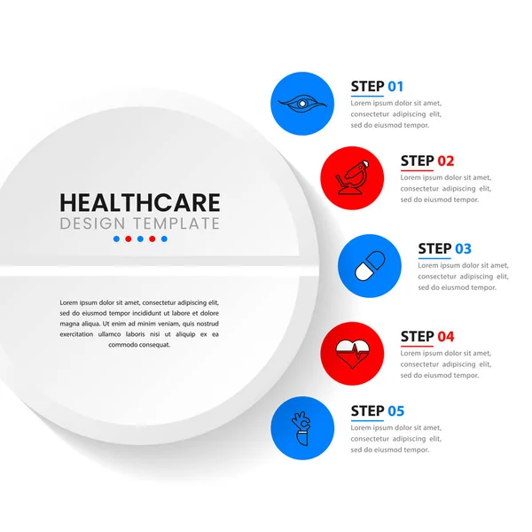 Infographic Template Εικονίδια Και Επιλογές Βήματα Χάπι Μπορεί Χρησιμοποιηθεί Για — Διανυσματικό Αρχείο