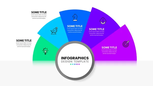 Szablon Infograficzny Ikonami Opcjami Lub Krokami Może Być Stosowany Układu — Wektor stockowy