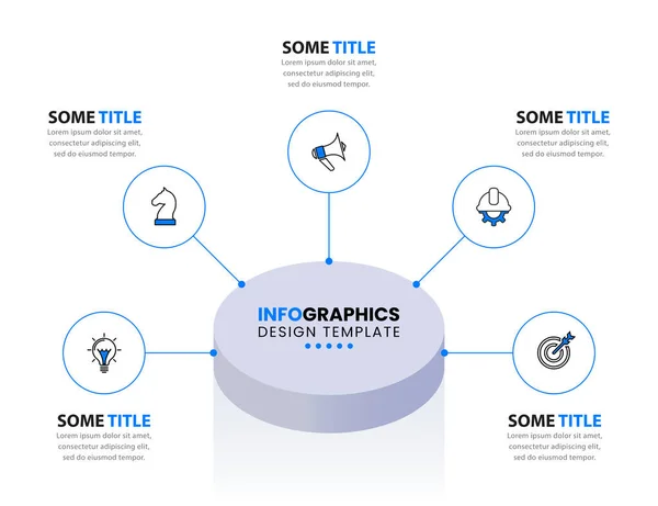 Infographic Template Εικονίδια Και Επιλογές Βήματα Μπορεί Χρησιμοποιηθεί Για Διάταξη — Διανυσματικό Αρχείο