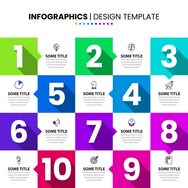 Infografische Template Met Pictogrammen Opties Stappen Rechthoeken Kan Gebruikt Worden — Stockvector