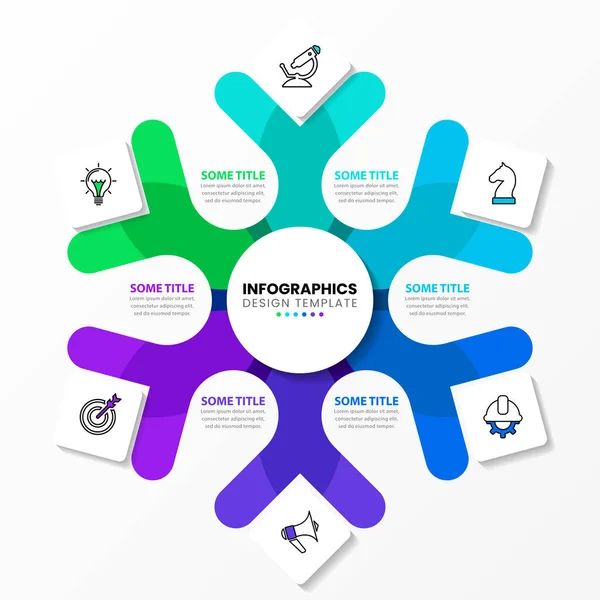 Infographic Template Icons Options Steps Star Can Used Workflow Layout — Stock Vector