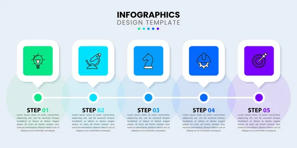 Templat Infografis Dengan Ikon Dan Pilihan Atau Langkah Garis Waktu - Stok Vektor