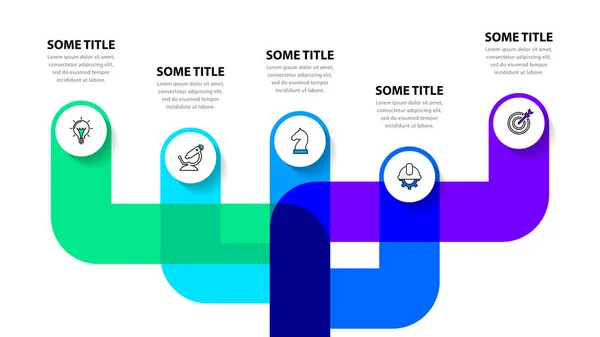 Plantilla Infográfica Con Iconos Opciones Pasos Puede Utilizar Para Diseño — Archivo Imágenes Vectoriales