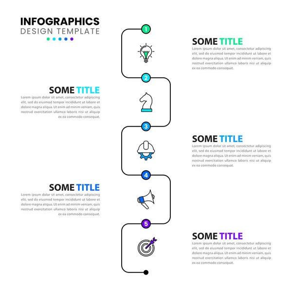 Modello Infografico Con Icone Opzioni Passaggi Cronologia Può Essere Utilizzato — Vettoriale Stock