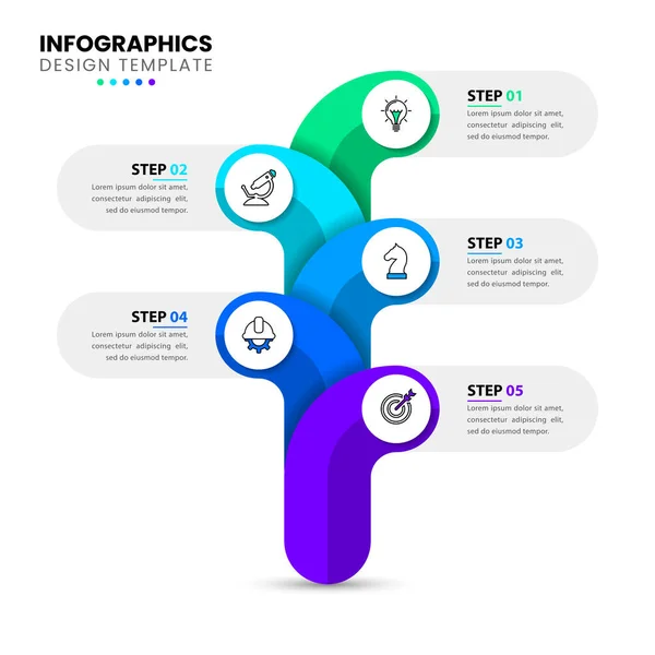 Szablon Infograficzny Ikonami Opcjami Lub Krokami Może Być Stosowany Układu — Wektor stockowy