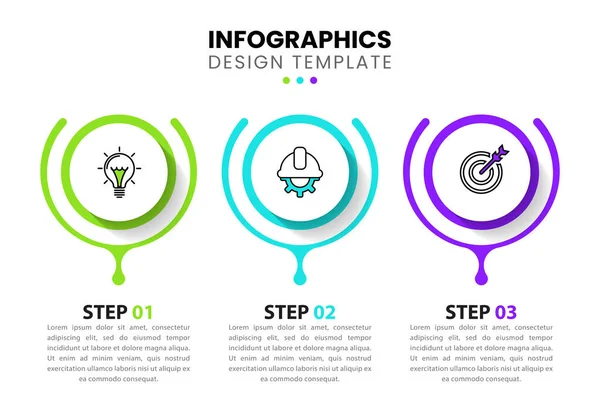 Infographic Template Icons Options Steps Circles Can Used Workflow Layout — Stock Vector