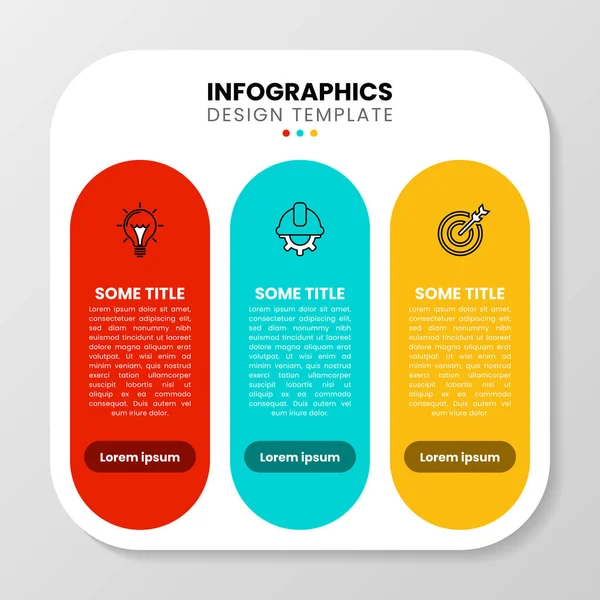 Infografische Template Met Pictogrammen Opties Stappen Kan Gebruikt Worden Voor — Stockvector