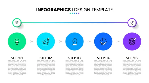 Infographic Template Icons Options Steps Timeline Can Used Workflow Layout — Stock Vector