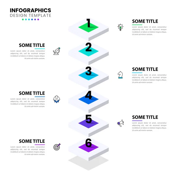 Infographic Template Icons Options Steps Stairs Can Used Workflow Layout — Vector de stock