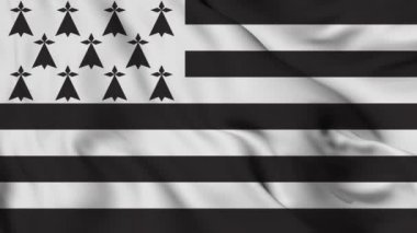 Flag of Brittany. High quality 4K resolution
