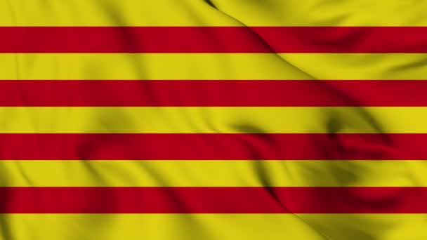 Flag Catalonia High Quality Resolution — стокове відео