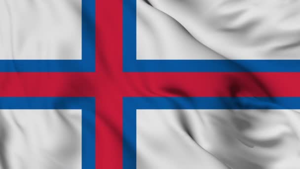 Flag Faroe Islands High Quality Resolution — Vídeo de stock