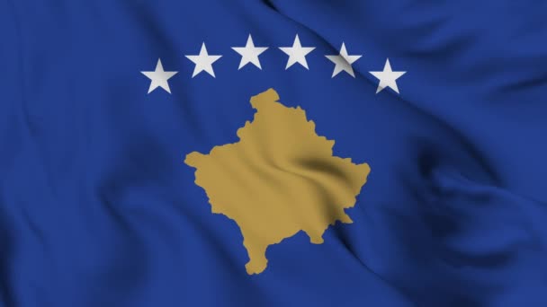 Flag Kosovo High Quality Resolution — Stock video