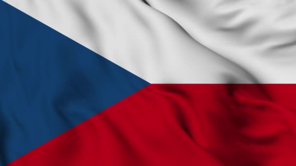 Tjeckiens Flagga Hög Kvalitet Upplösning — Stockvideo