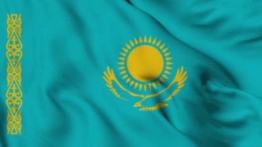 Flag of Kazakhstan. High quality 4K resolution