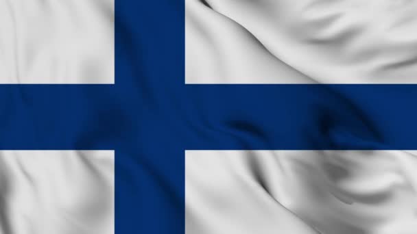Finská Vlajka Vysoká Kvalita Rozlišení — Stock video