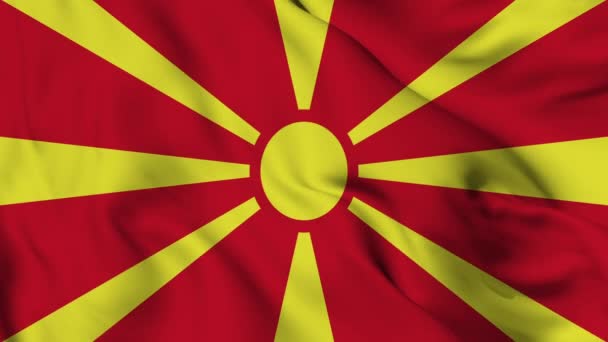 Flag Macedonia High Quality Resolution — Stock video