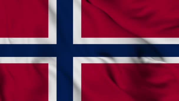 Flag Norway High Quality Resolution — Vídeos de Stock