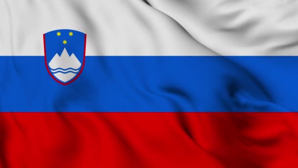 Flag Slovenia High Quality Resolution — Vídeos de Stock