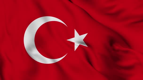 Flag Turkey High Quality Resolution — Vídeo de stock