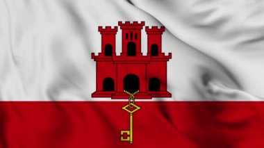 Flag of Gibraltar. High quality 4K resolution