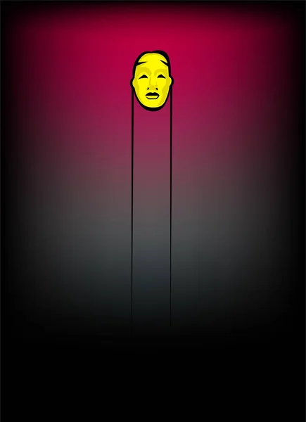 Japon tarzında inanılmaz sarı bir maske.