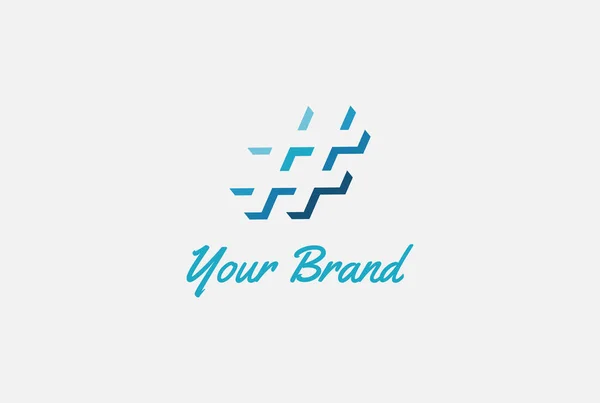 Modern Simple Minimalist Hashtag Symbol Logo Design Vector — стоковый вектор