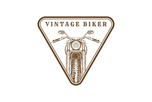 Retro Vintage Harley Davidson Motocicleta Para Motociclista Clube Logo Design —  Vetores de Stock
